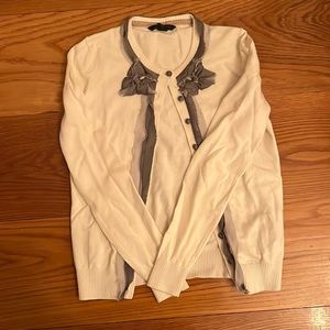 Tommy White Cardigan with Bows Xsmall